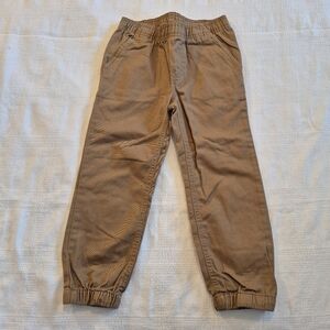 Caterpillar boys size 4 pull on pants 4 pockets, light brown jogger style NWOT